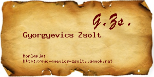 Gyorgyevics Zsolt névjegykártya